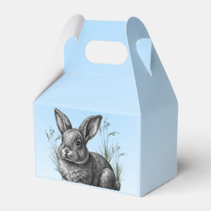 Cute Grey Rabbit against a Blue Sky Favour Box