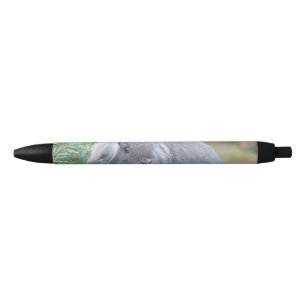 Cute grey rabbit black ink pen