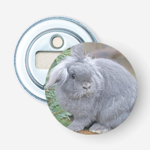 Cute grey rabbit bottle opener