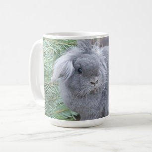 Cute grey rabbit coffee mug