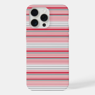 Cute grey red stripes iPhone 15 pro max case