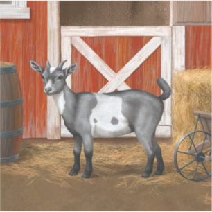 Cute Grey Spotted Goat