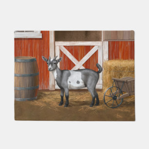 Cute Grey Spotted Goat Doormat