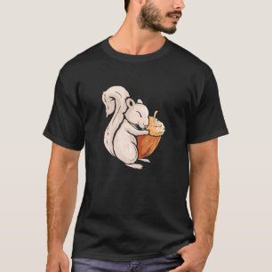 Cute Grey Squirrel Animal Squirrel with Nut T-Shirt