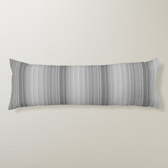 Cute grey stripes body cushion (Front)