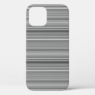 Cute grey stripes iPhone 12 case
