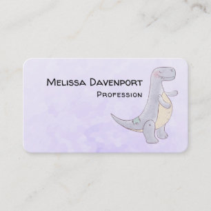 Cute Grey Tyrannosaurus Rex Dinosaur Toy Business Card