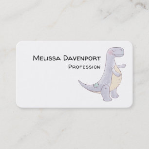 Cute Grey Tyrannosaurus Rex Dinosaur Toy Business Card