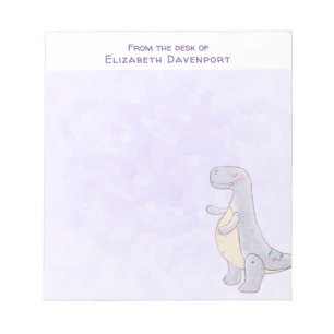 Cute Grey Tyrannosaurus Rex Dinosaur Toy Notepad