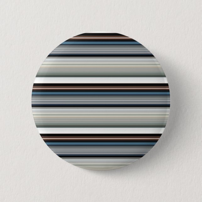 Cute grey white stripes 6 cm round badge (Front)