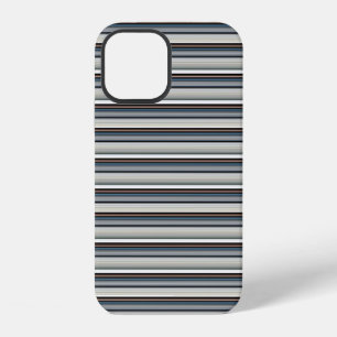 Cute grey white stripes iPhone 12 case
