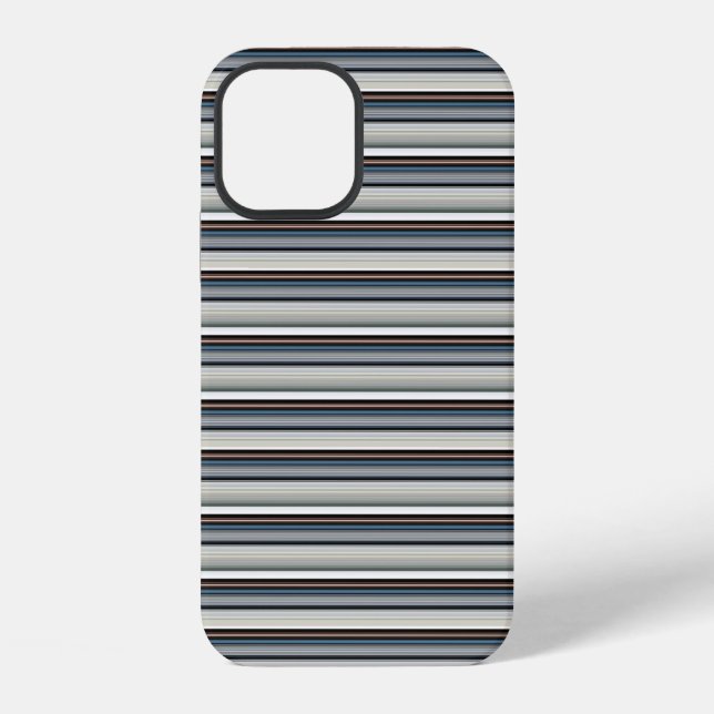 Cute grey white stripes iPhone case (Back)