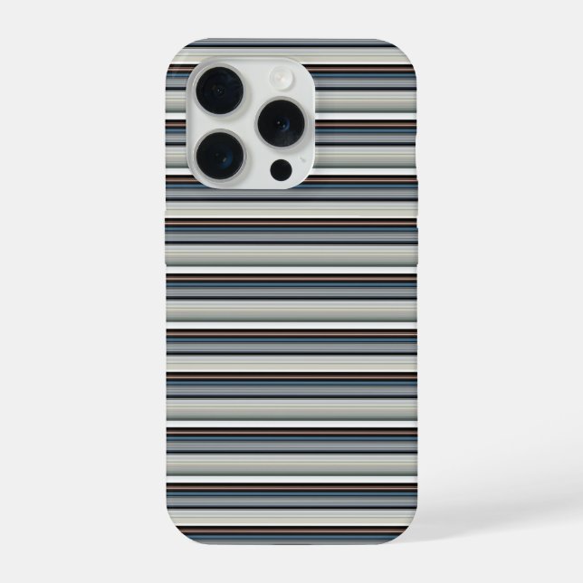 Cute grey white stripes iPhone case (Back)