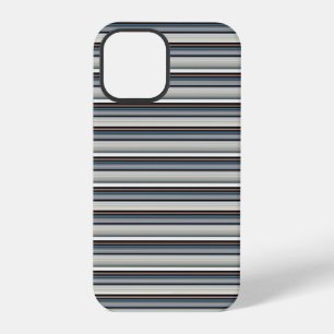 Cute grey white stripes iPhone 12 pro case