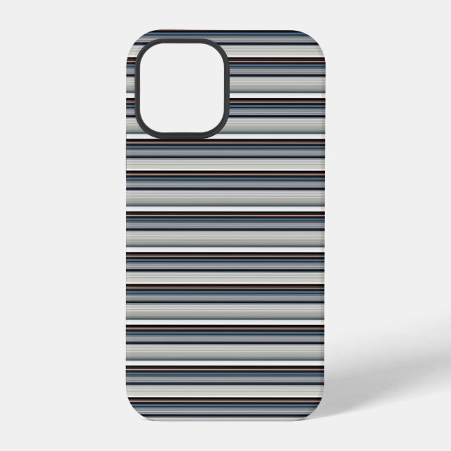 Cute grey white stripes iPhone case (Back)