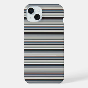 Cute grey white stripes iPhone 15 plus case