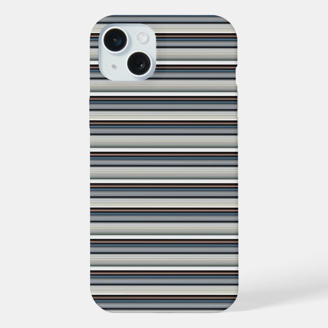 Cute grey white stripes iPhone case (Back)