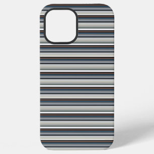 Cute grey white stripes iPhone 12 pro max case