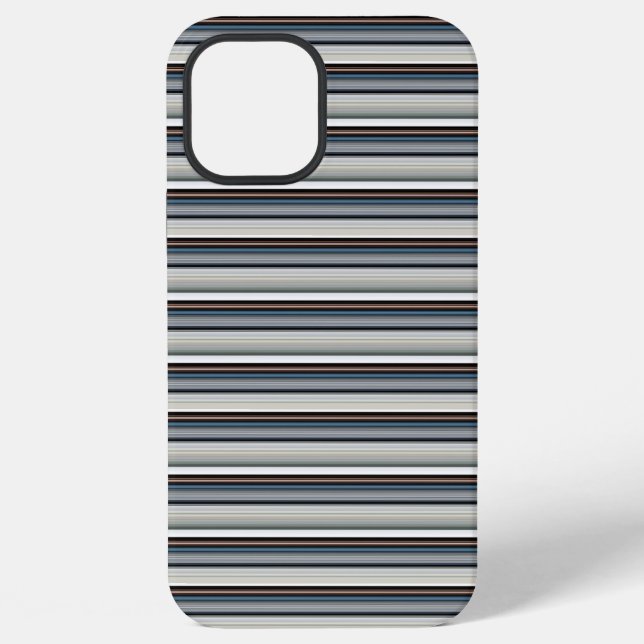 Cute grey white stripes iPhone case (Back)