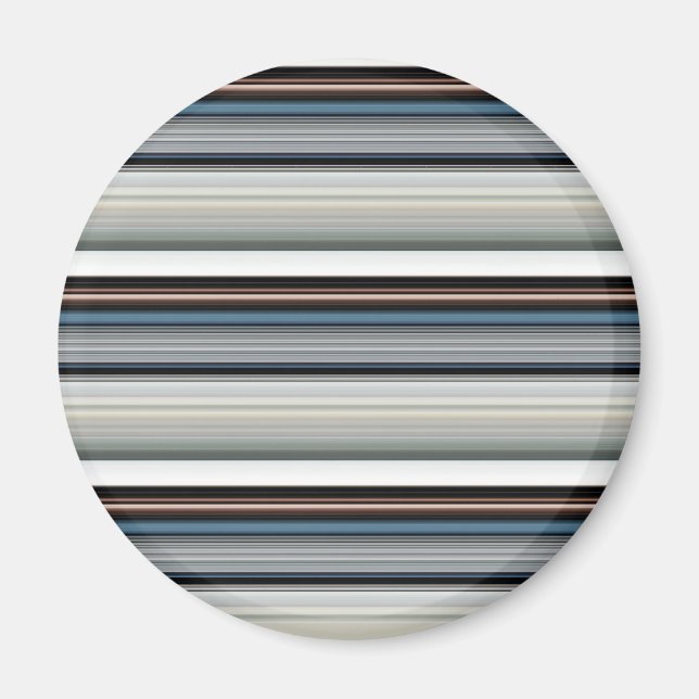 Cute grey white stripes magnet (Front)