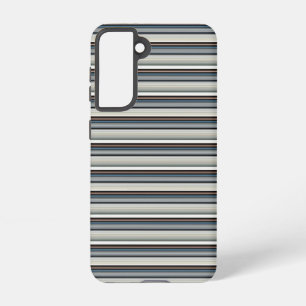 Cute grey white stripes samsung galaxy case