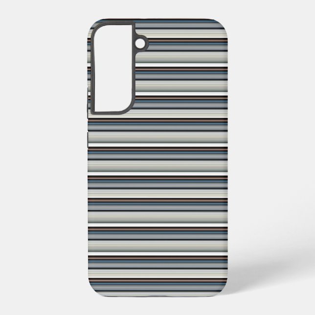 Cute grey white stripes samsung galaxy s22+ case (Back)