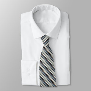 Cute grey white stripes tie
