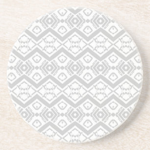 Cute grey zigzag pattern  mug button coaster