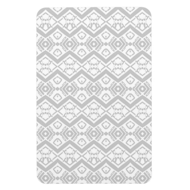 Cute grey zigzag pattern  mug button magnet (Vertical)
