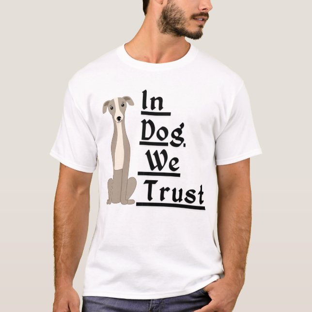 Cute Greyhound Dog | Minimalist Whippet Lover T-Sh T-Shirt (Front)