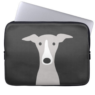 Cute Greyhound, Italian Greyhound or Whippet Dog Laptop Sleeve