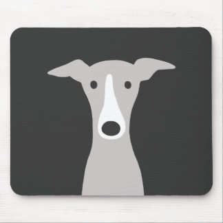 Cute Greyhound, Italian Greyhound or Whippet Dog Mouse Pad