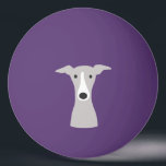 Cute Greyhound, Italian Greyhound or Whippet Dog Ping Pong Ball<br><div class="desc">Cool dog ping pong ball for table tennis,  beer pong and more. A cute grey and white Greyhound,  Italian Greyhound or Whippet design. Check out Jenn’s Doodle World for even more products with this original dog drawing and more animal lover’s ping pong balls.</div>