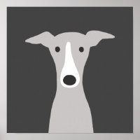 Cute Greyhound, Italian Greyhound or Whippet Dog