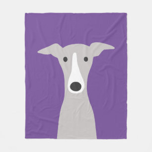 Cute Greyhound   Italian Greyhound   Whippet Dog Fleece Blanket