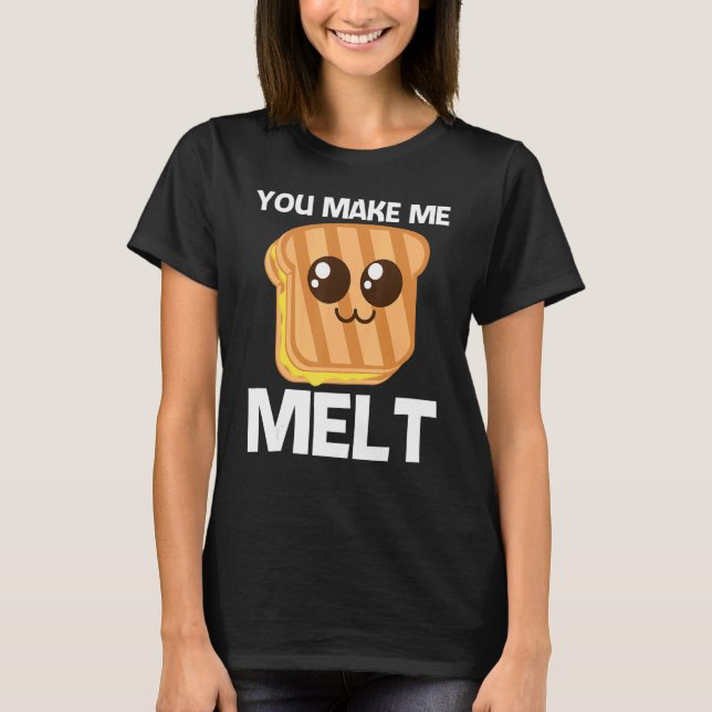 Cute Grilled Cheese For Men Women Toast Bread T-Shirt (Front)
