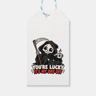Cute grim reaper dark humour gift tags