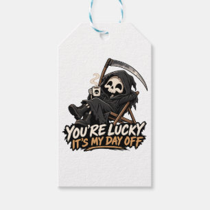 Cute grim reaper dark humour gift tags