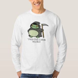 Cute Grim Reaper Frog – ’Twas the Carbs M’Lord T-Shirt