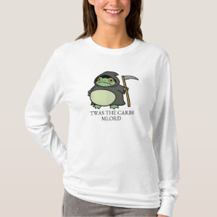 Cute Grim Reaper Frog – ’Twas the Carbs M’Lord T-Shirt