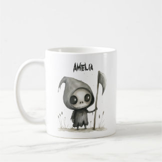 Cute Grim Reaper Personalized Halloween Mug