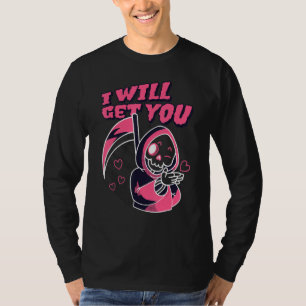 Cute Grim Reaper Skull Halloween T-Shirt