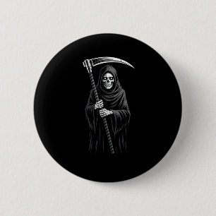 Cute Grim Reaper Spooky Grave Candy Digger Monster 6 Cm Round Badge