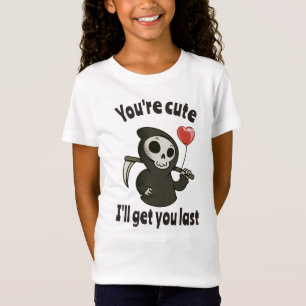 Cute Grim Reaper with romantic heart T-Shirt