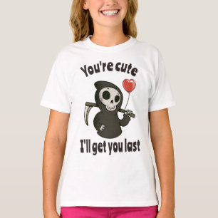 Cute Grim Reaper with romantic heart T-Shirt