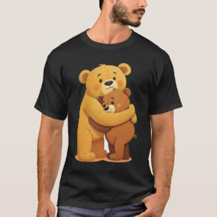Cute Grizzly Bear Animal Cute Father and Son Bear  T-Shirt