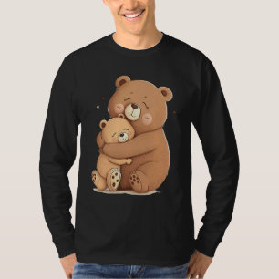 Cute Grizzly Bear Animal Cute Father and Son Bear  T-Shirt