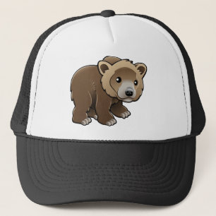 cute grizzly, brown or Kodiak bear Trucker Hat