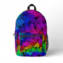 Cute Groovy Hearts Rainbow