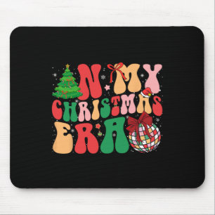 Cute Groovy In My Christmas Era Christmas Holiday Mouse Pad